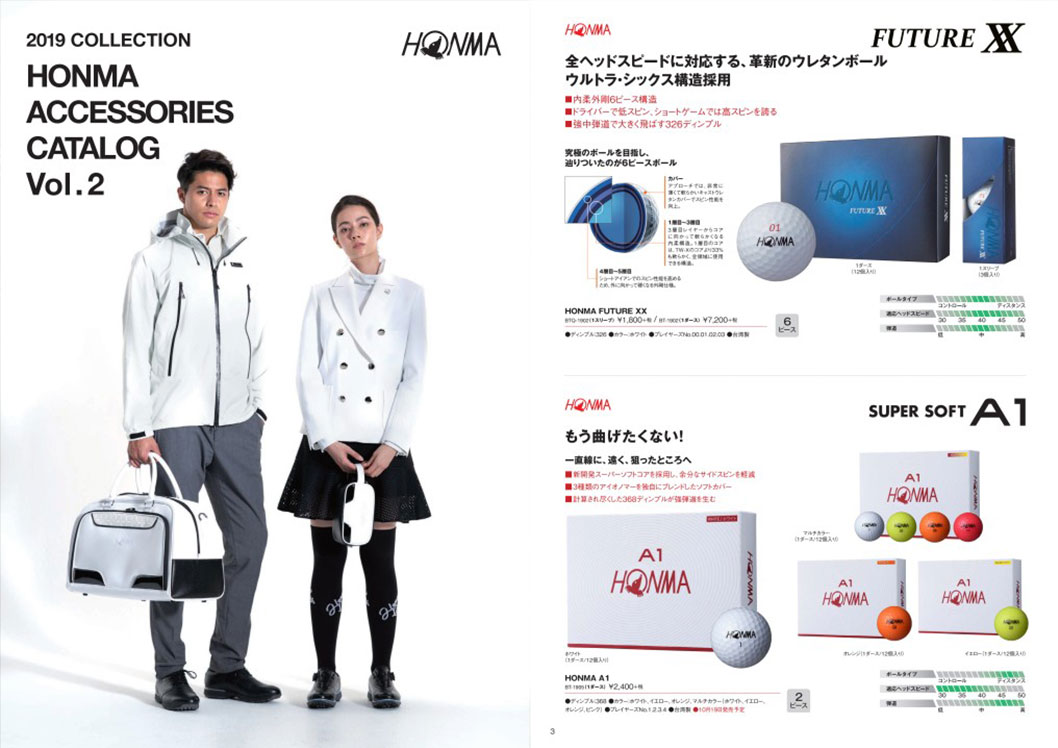 2019 HONMA ACCESSORIES CATALOG Vol.2
